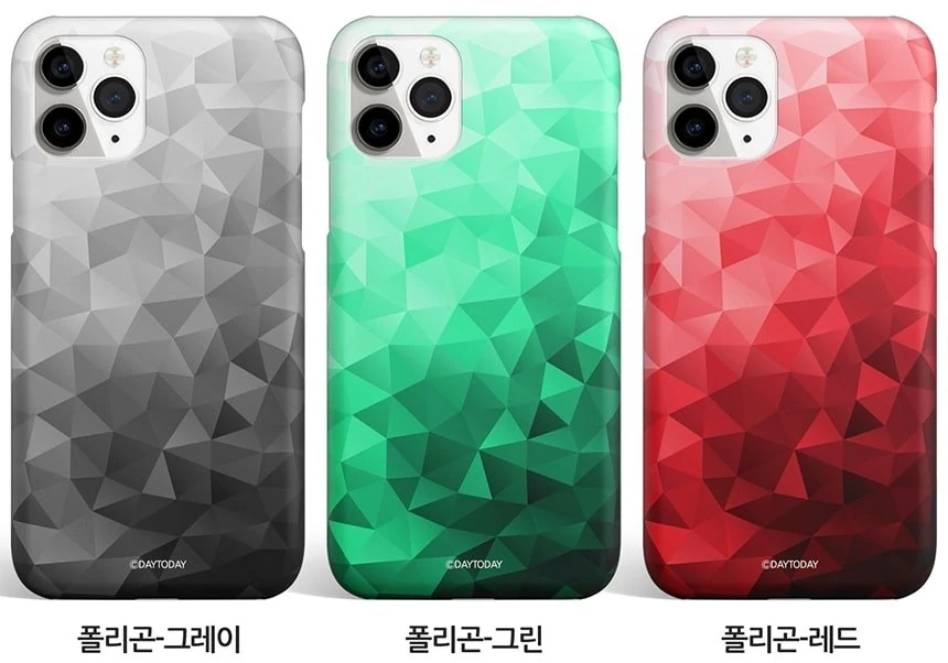 갤럭시점프 SM-A326K 케이스 폴리곤 폴리곤 패턴 케이스 세 개의 후면 정면 모습